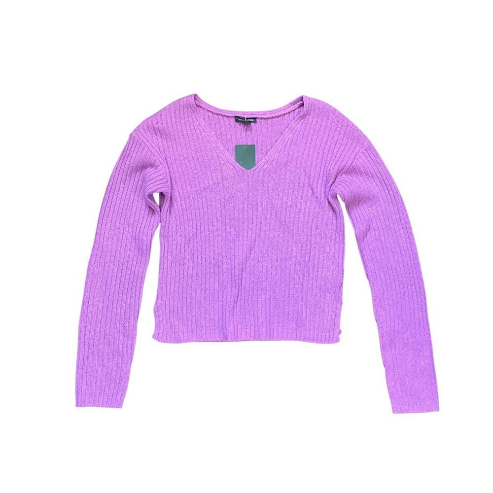 Wild Fable Neon Purple Ribbed Blouse: Modern
